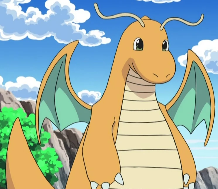 Dragonite the orange dragon Pokémon