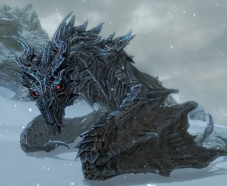 Alduin the World-Eater dragon from Skyrim