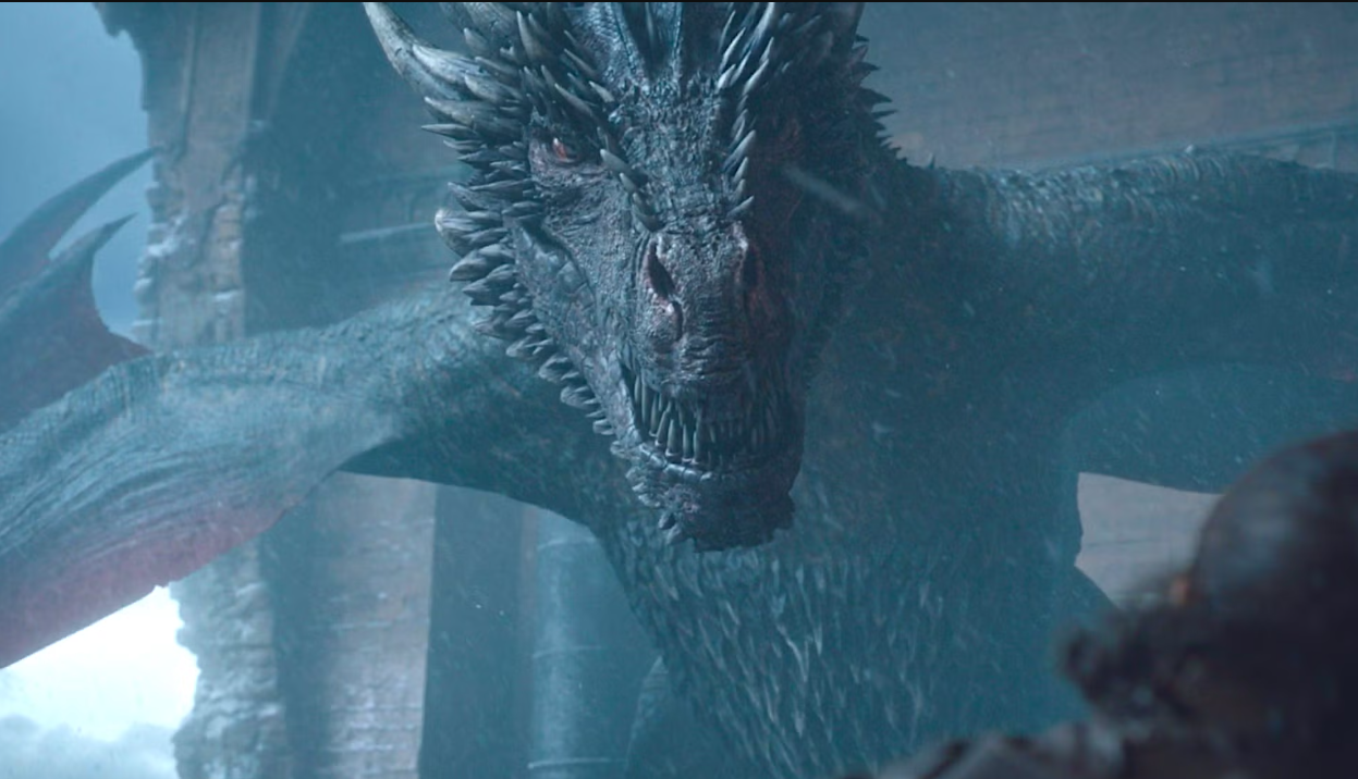 Drogon the black dragon from Game of Thrones