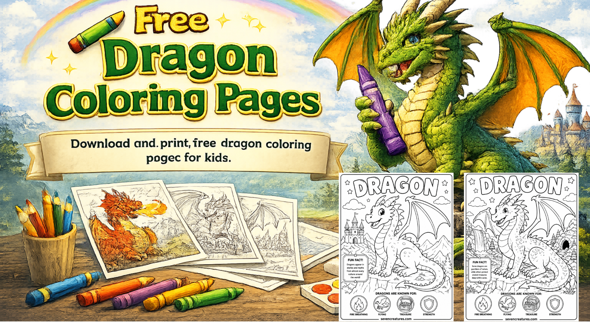 Free dragon coloring pages — download and print free dragon coloring pages for kids